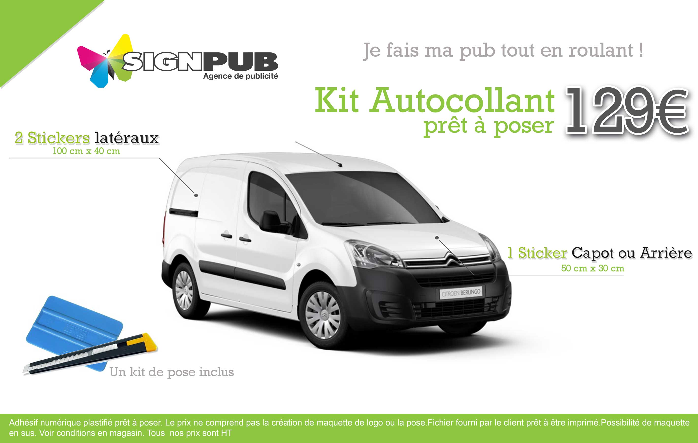 votre kit publicitaire autocollant pour votre véhicule